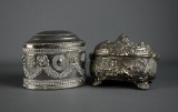 Two Silver Plate Lidded Boxes