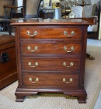 Virginia Galleries by Henkel Harris “New Market” Model 116 Solid Mahogany Nightstand Chest