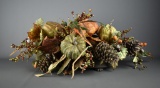 Decorative Footed Planter with Autumn / Harvest Theme Decoration