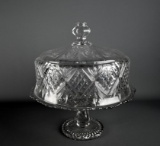 Pressed Glass Covered Cake Stand