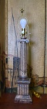 Vintage Hardstone Column Table Lamp