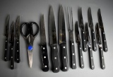 Set of J.A. Henckels International Eversharp Stainless Kitchen Knives and Shears