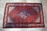 Vintage Persian Hamadan 3' 5” x5' 4” Hand Knotted Rug