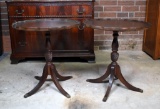 Pair of Vintage Brandt Mahogany Sheraton Pie Crust Tables