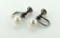 Vintage 6 mm Pearl and Sterling Silver Earrings