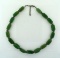 Vintage Nephrite Green Stone 18” L Necklace