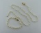 Talbot's Matching Faux Pearl Necklace & Bracelet