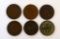 Lot of 6 Indian Head Cents: 1896, 1900, 1901 (2), 1902, 1904