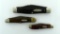 Lot of 3 Vintage Case Pocket Knives