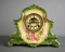Antique 1881 Ansonia Royal Bonn “La Nord” Hand Painted Porcelain Case Mantle Clock