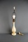 Vtg 25”  Milk Glass Lamp w/ Original Finial