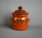 Kandern Red Ware Hand Painted Lidded Crock, Signed