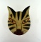 Unique Hand Painted Wooden Cat Head Trinket Box