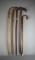 Lot of Five Antique Canes / Walking Sticks with Silver Parts