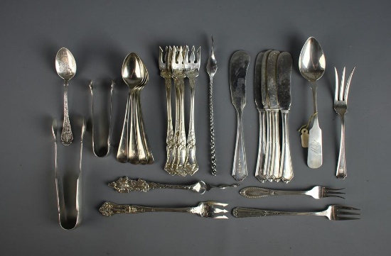 Lot of SOLID Sterling Silver Jewelry Flatware Pieces, 417 g