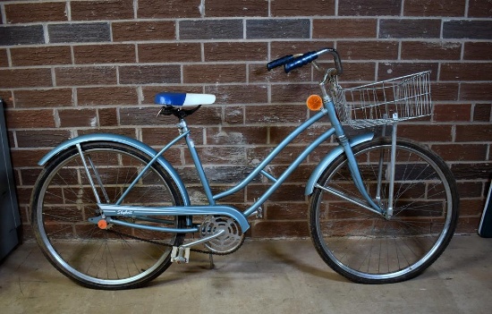 Vintage Murray “Skybolt” Blue Girls/ Ladies Bicycle with Wire Basket
