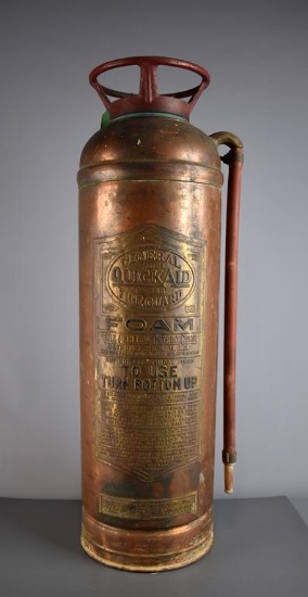 Antique QuickAid Foam Copper Jacket Fire Extinguisher