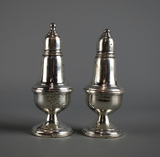 Empire Weighted Sterling Silver Salt & Pepper Shakers