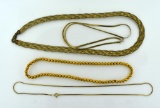 Lot of Four Gilt Sterling Silver Chains