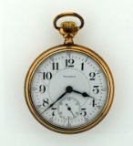 Antique Waltham 21 Jewel Railroad Pocket Watch, Gold Filled Case