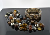 Lot of Vintage Amber Tone Jewelry