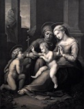 After Raphael, C. Lorichon Engraving, “Sainte Famille dite A La Benediction