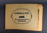 Currier & Ives “Four Transportation Lithographs” Portfolio, by Penn Prints, NY