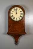 Antique Wall Clock with Burl Wood Case