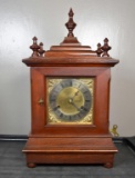 Antique Key Wound Shelf Clock, Beautiful Walnut Case