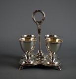 Martin Hall & Co. Silver Plate Egg Cup Caddy, England