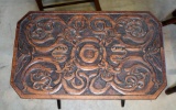 Relief Carved Wooden FoldingTable, Dragon Motif