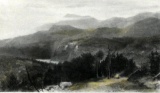 Hand Tinted Etching of Homer Martin's “The Smoky Mountains”