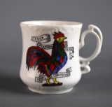 Antique Royal Crown Cock Weathervane Moustache Mug