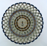 Vtg Carvalhinho Porto P. 27 Hand Painted Floral Plate, Portugal