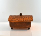 Vtg Arts & Crafts Hammered Copper Trinket/Cigarette Box