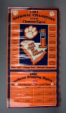 1981-82 National Championship Season Clemson Tigers Football Commemorative Calendar Poster