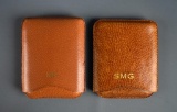 Two Vintage Leather Pocket Cigarette Cases