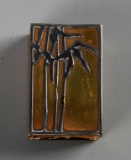 Antique Brass with Silver Overlay Matchbox Cover