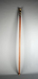 Antique Gilt Sterling Inlaid Handle Cane / Walking Stick