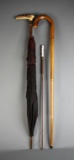 Lot of Antique Umbrellas / Walking Sticks