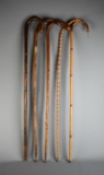 Lot of Five Antique Canes / Walking Sticks