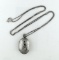 1.25” Sterling Silver Locket Pendant on 30” Sterling Chain Necklace