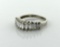 14K White Gold and Marquis Cut Cubic Zirconia Ring, Size 8