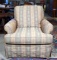 Fine Sage Green and Ecru Upholstered Armchair