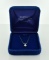 14K White Gold and 0.4 Carat Diamond Pear Cut Solitaire Necklace