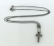 14K White Gold 18” Necklace with 0.25 Carat Diamond Cross Pendant