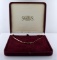 Skatell's 14K Yellow Gold, Blue Topaz and Diamond 16” Necklace