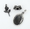 Lot of Three Sterling Silver Pendants