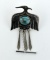 Vintage Native American Sterling Silver & Turquoise Thunderbird Tie Pin