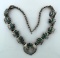 Vintage Andrew Johnson Navajo Dine Sterling Silver Inlaid Turquoise in Resin Eagle Necklace